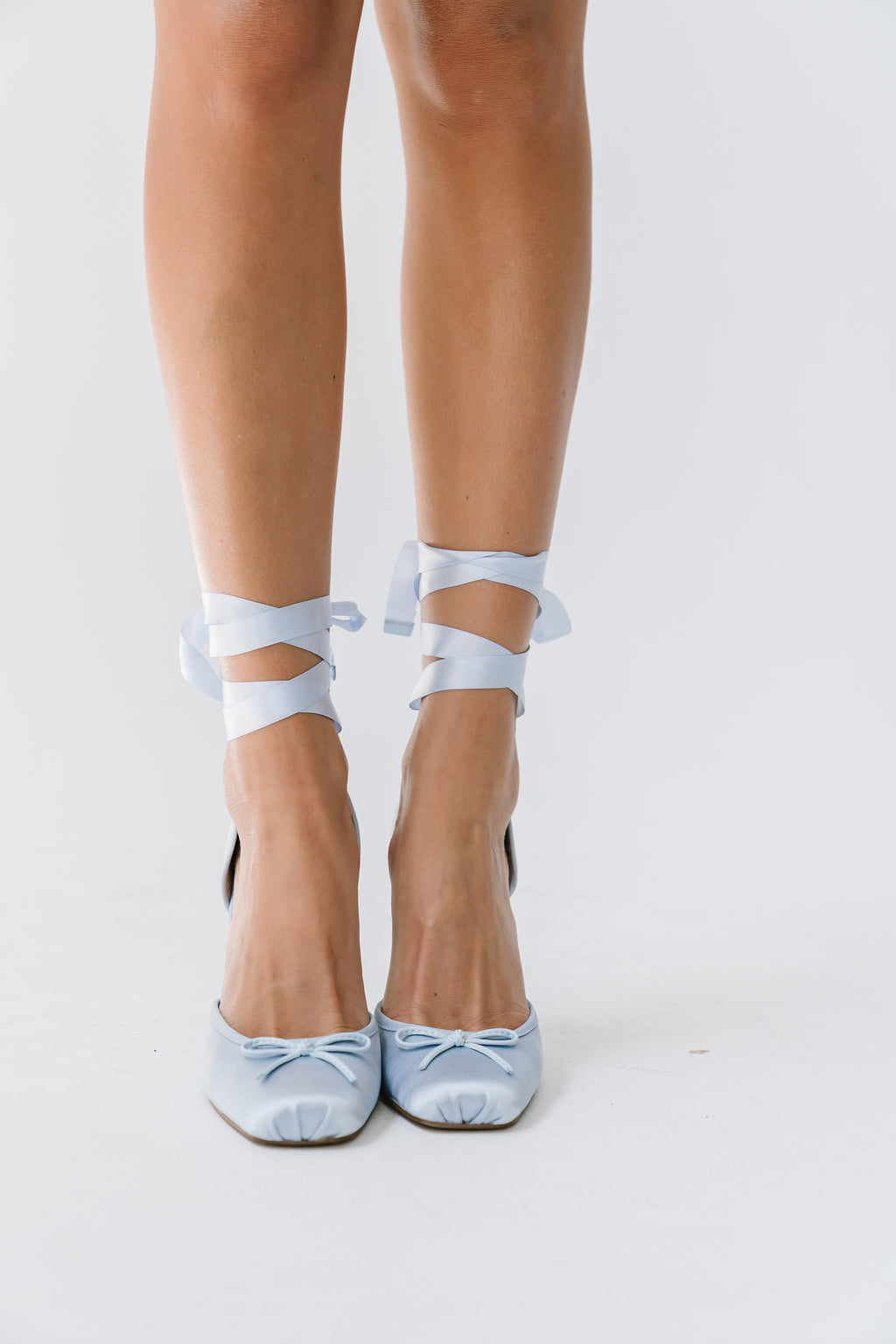 Steve Madden Larina Satin Ballet Heels in Blue