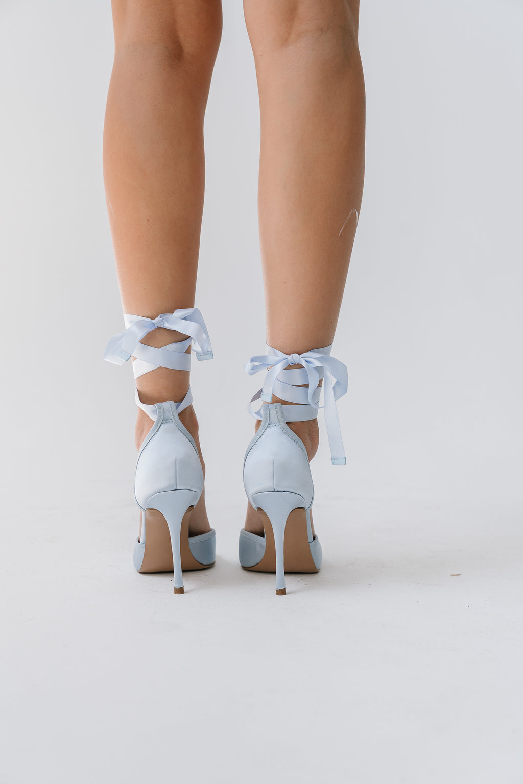Steve Madden Larina Satin Ballet Heels in Blue