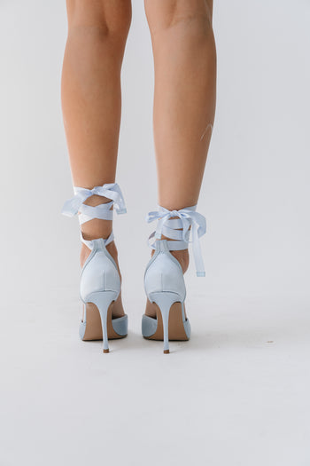 Steve Madden Larina Satin Ballet Heels in Blue