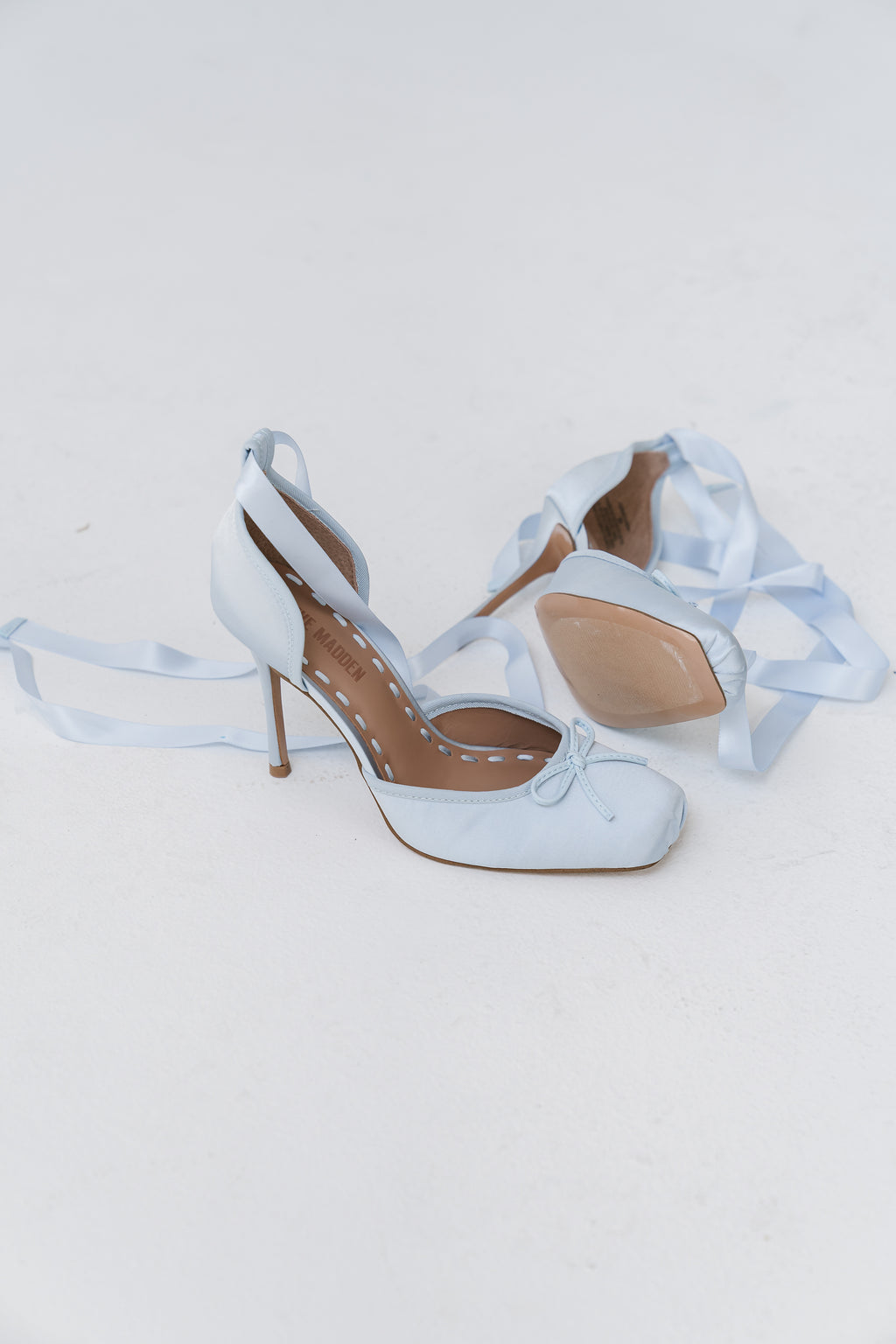 Steve Madden Larina Satin Ballet Heels in Blue