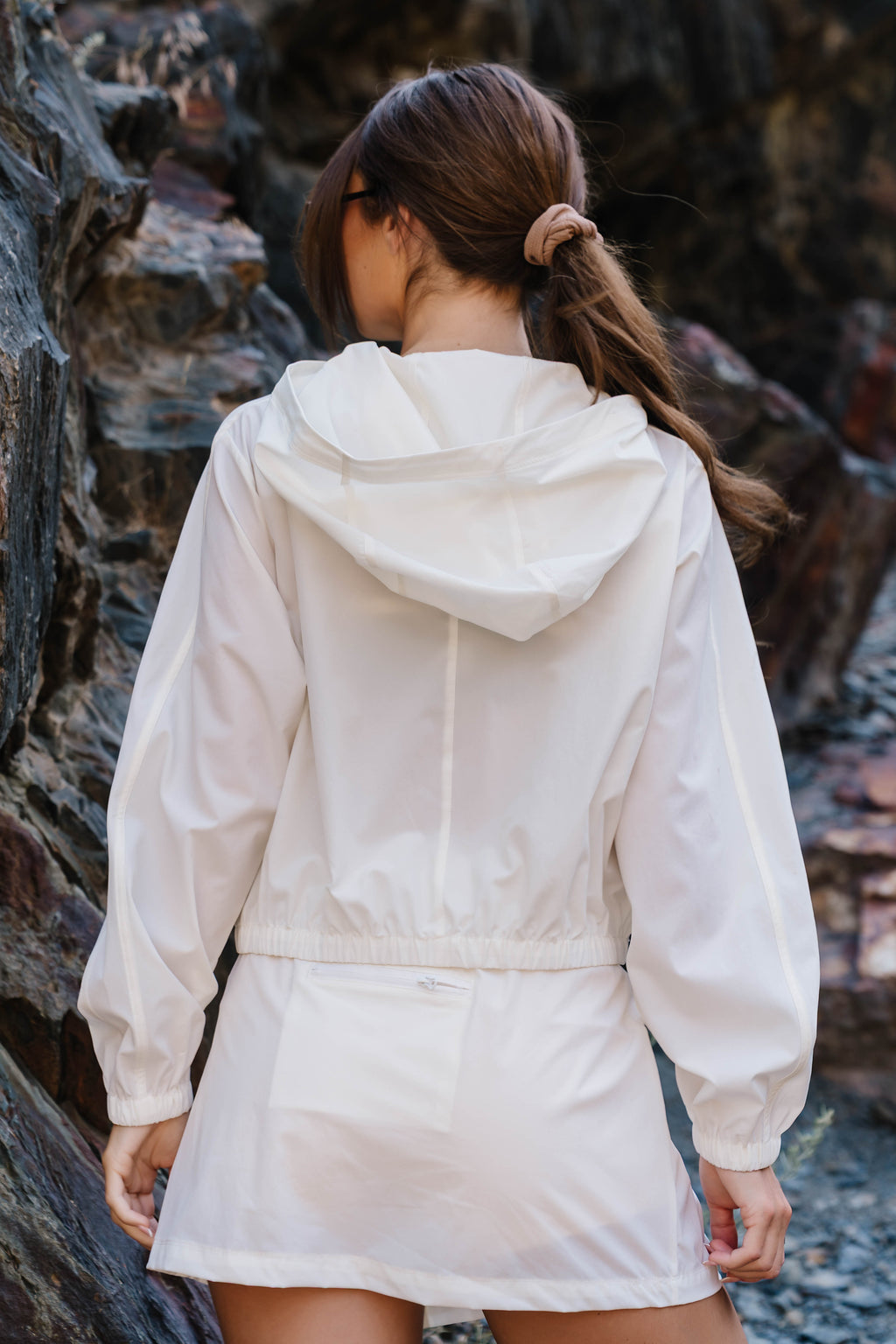 Fern Zip Up in White