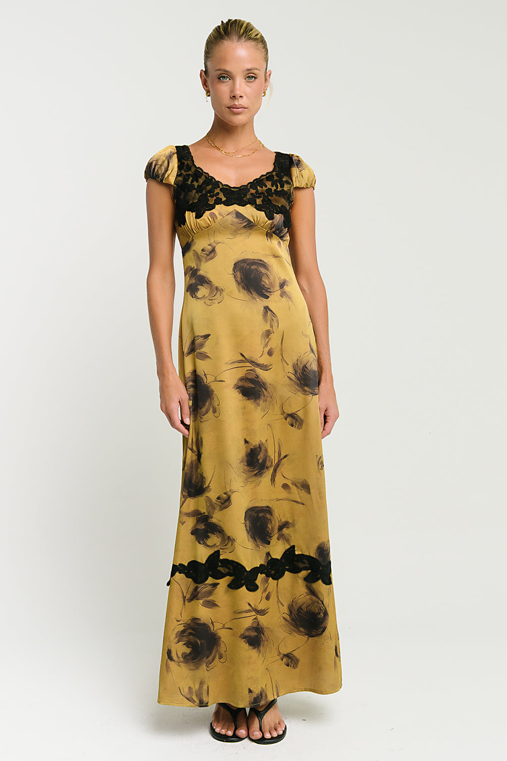 Marianna Maxi Dress in Chartreuse