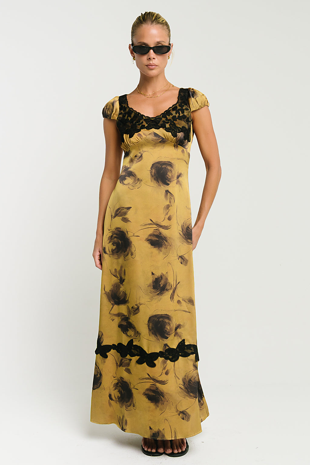 Marianna Maxi Dress in Chartreuse