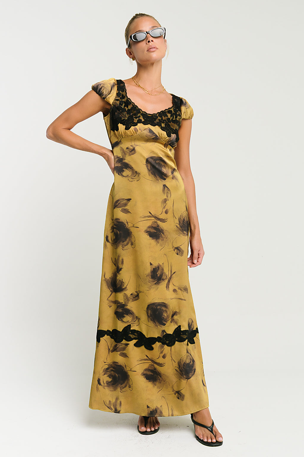 Marianna Maxi Dress in Chartreuse
