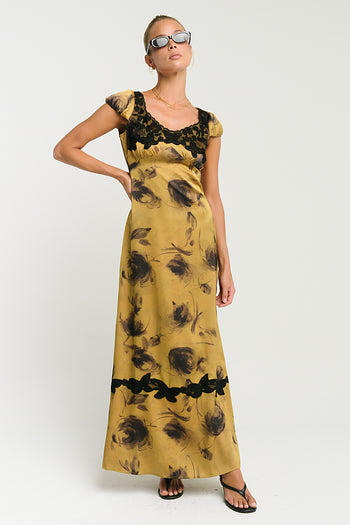 Marianna Maxi Dress in Chartreuse