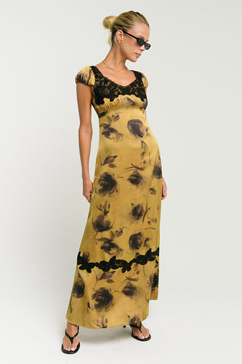 Marianna Maxi Dress in Chartreuse