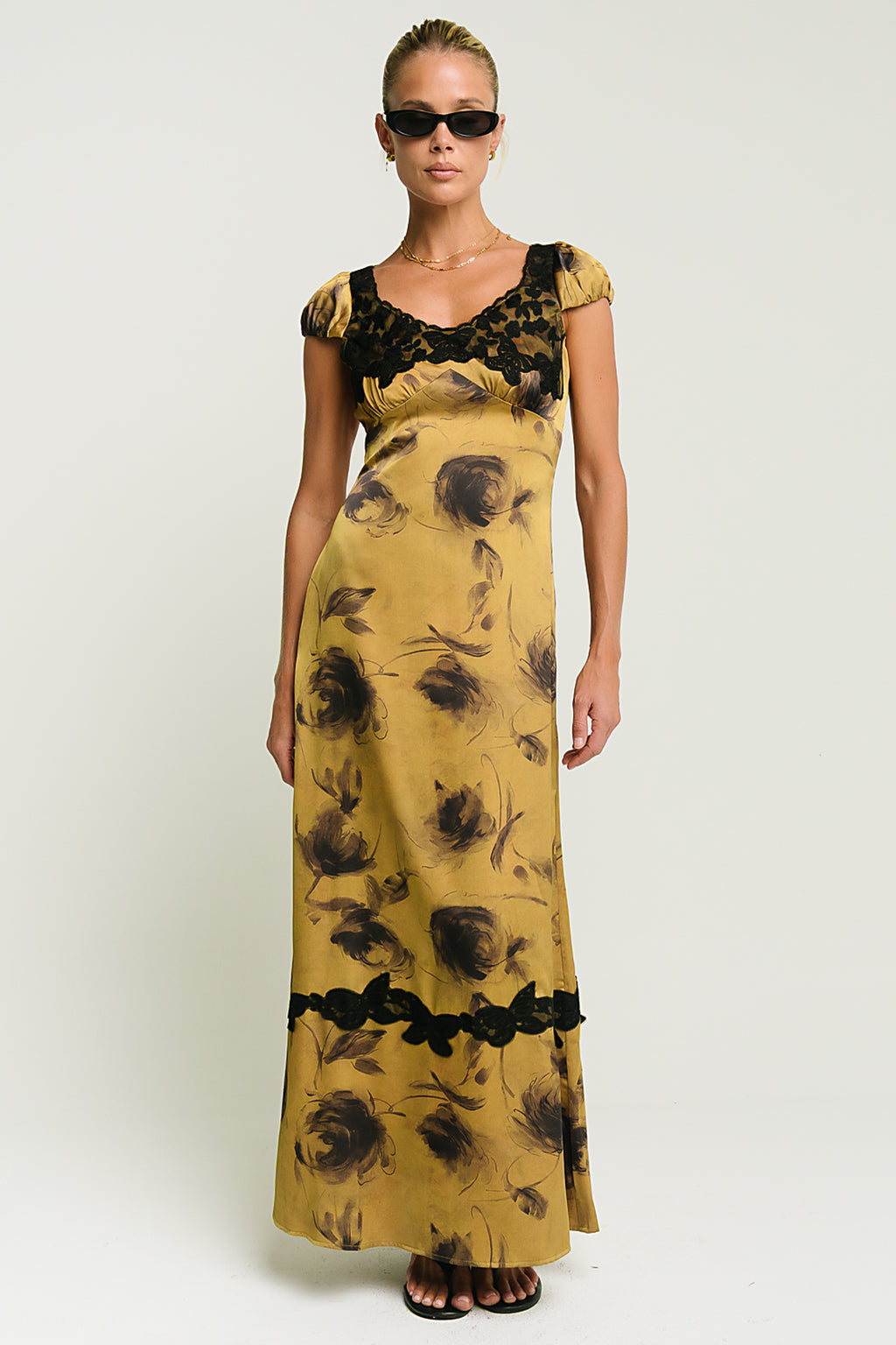 Marianna Maxi Dress in Chartreuse