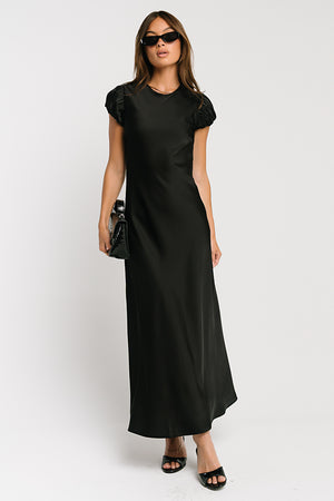Cammie Floral Maxi Dress in Black