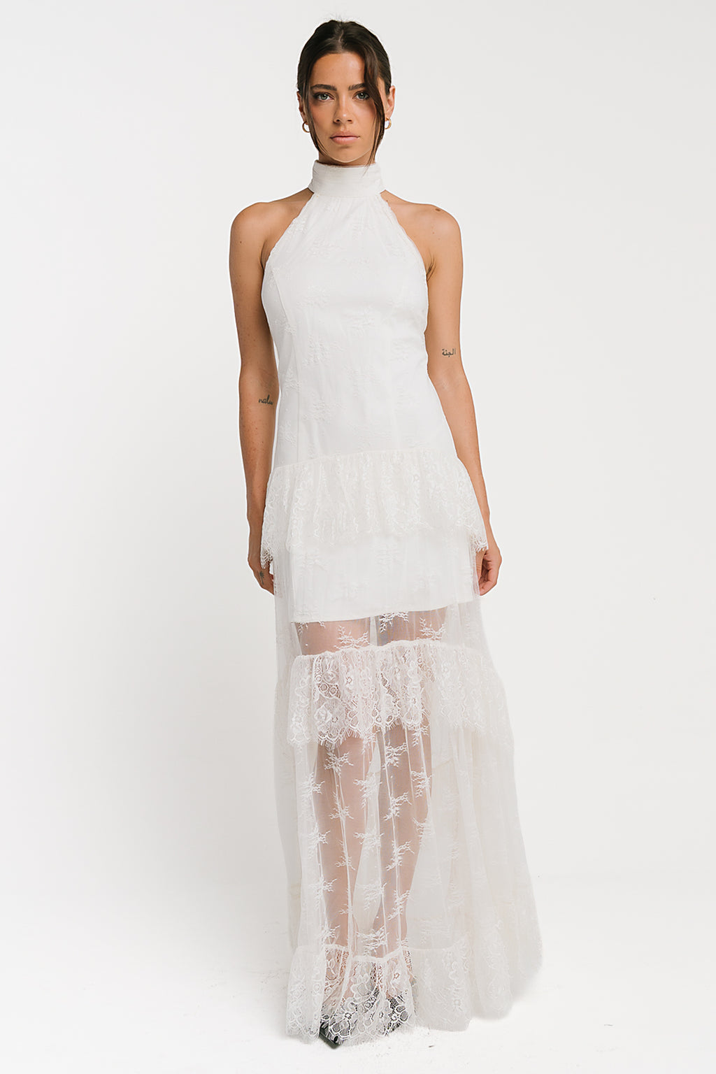 Stacy Lace Tiered Maxi Dress