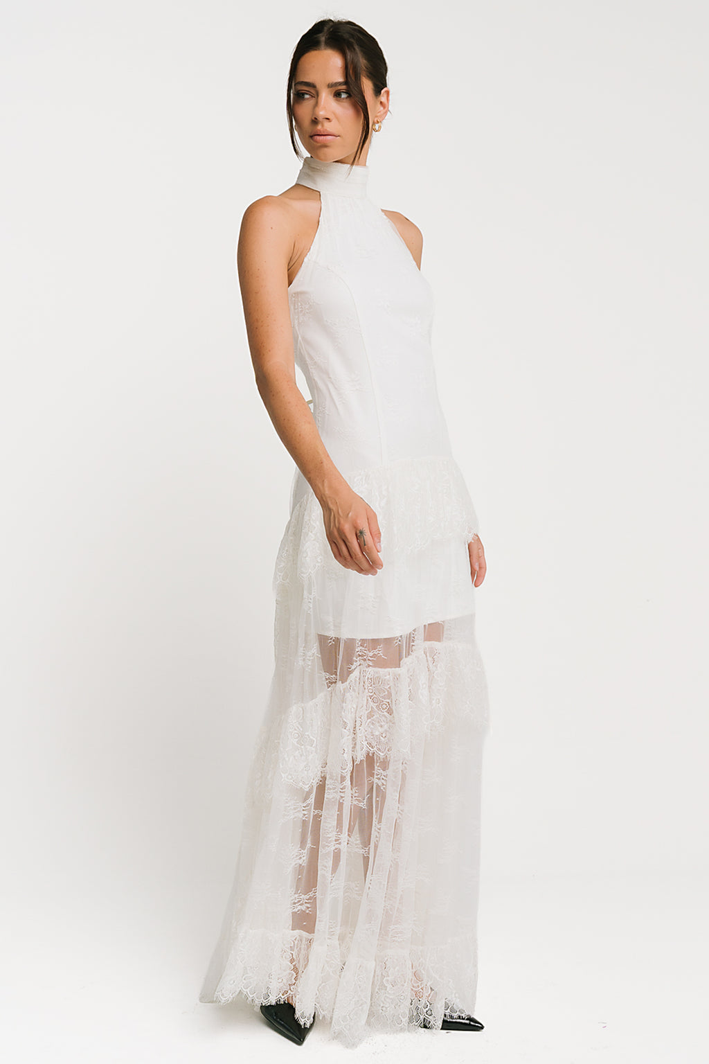 Stacy Lace Tiered Maxi Dress