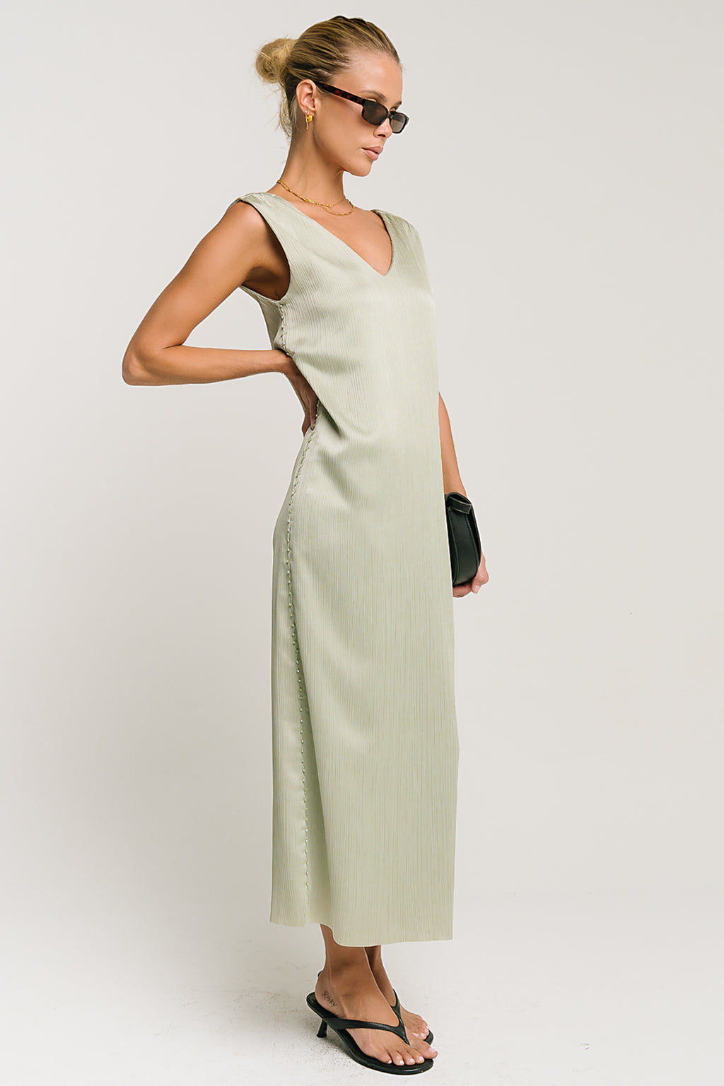 Helena Midi Dress in Sage