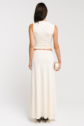 Louise Maxi Skirt in Cream