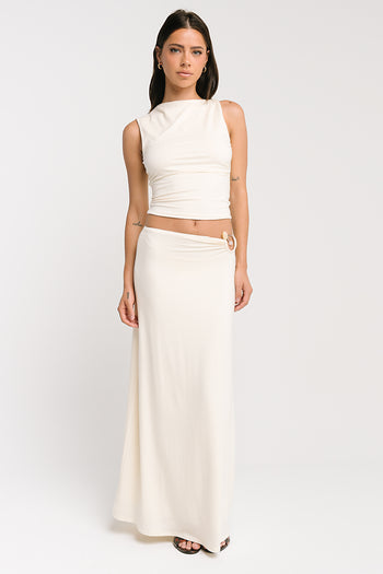 Louise Maxi Skirt in Cream