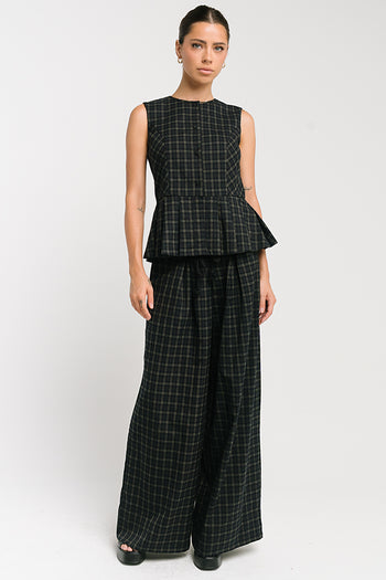 Frannie Plaid Wide Leg Pants