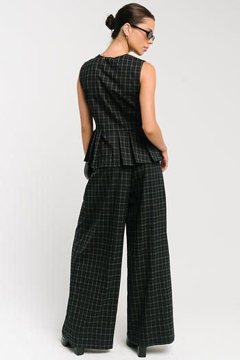 Frannie Plaid Wide Leg Pants