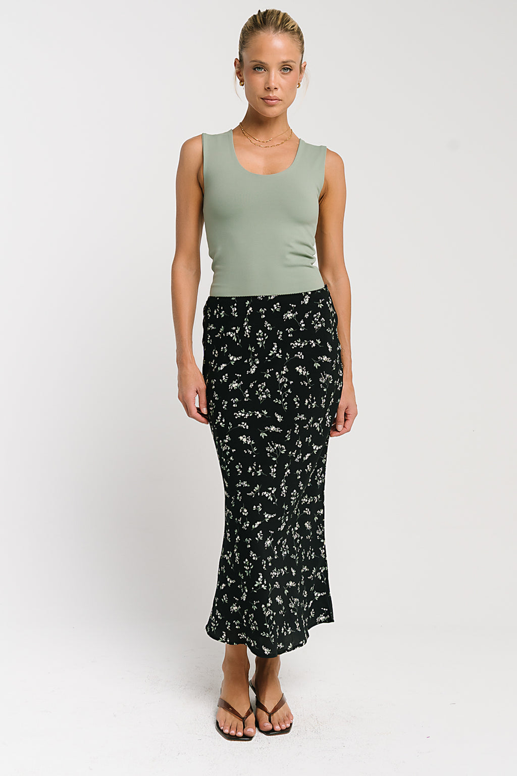 Sayla Tank Top in Sage