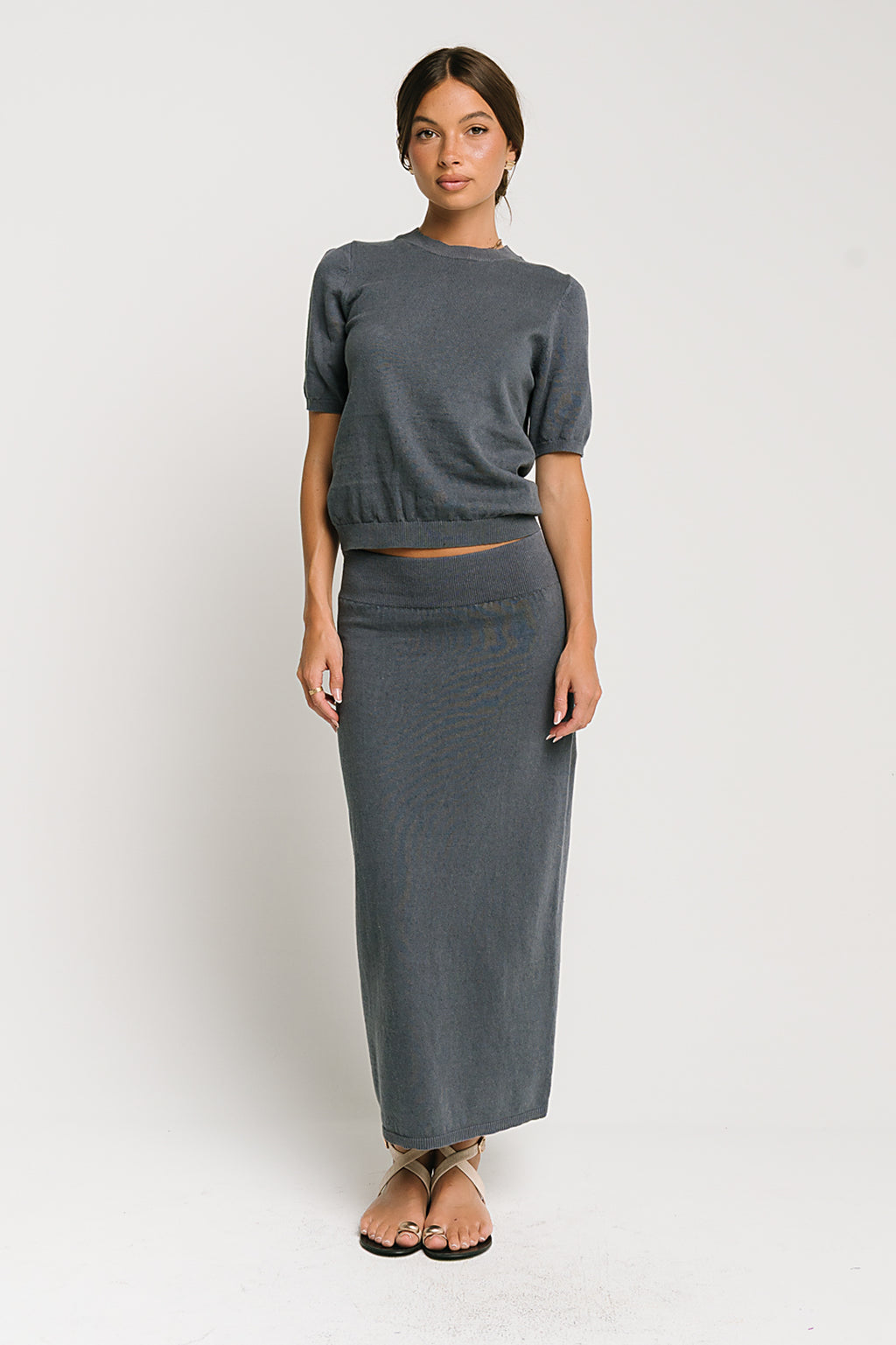 Maycie Knit Top in Blue