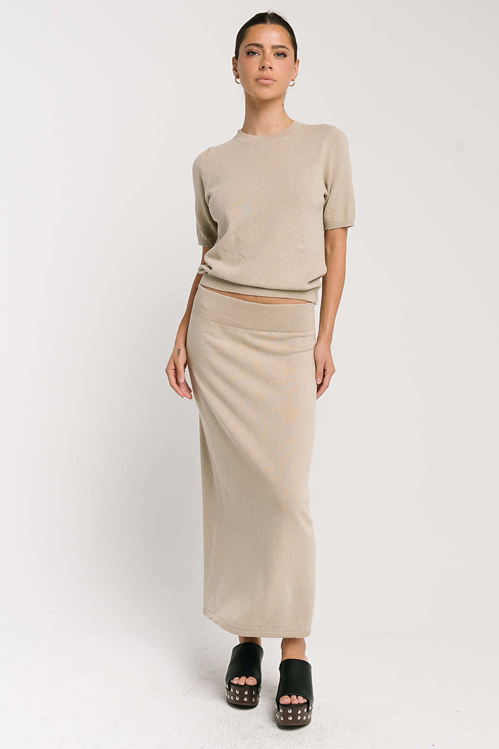 Maycie Knit Top in Oatmeal