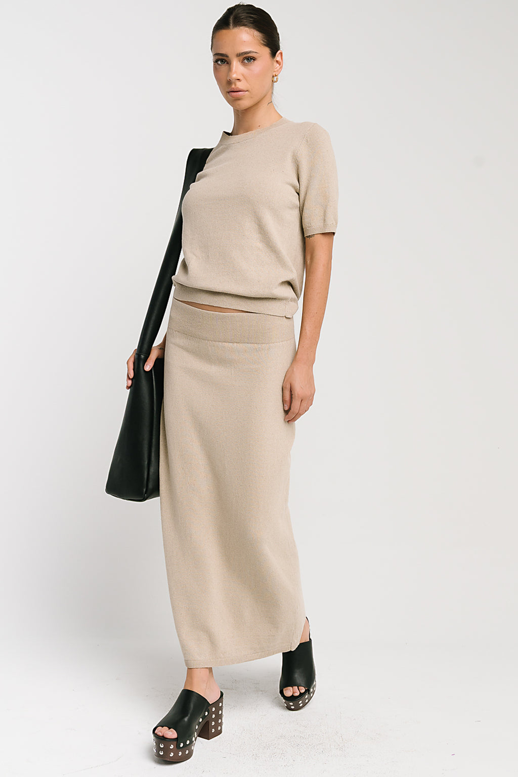 Maycie Knit Top in Oatmeal