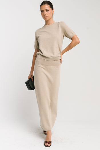 Maycie Knit Top in Oatmeal