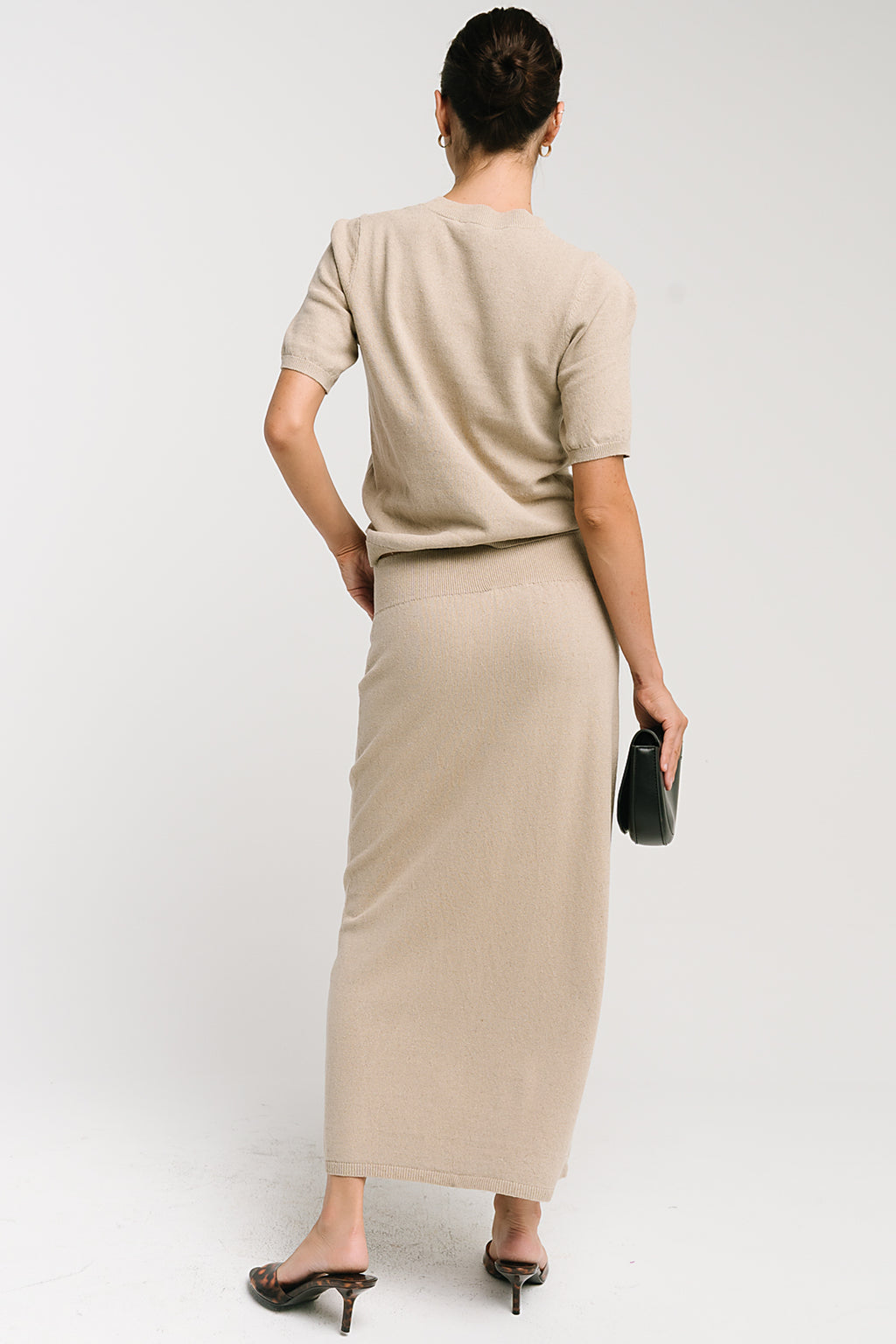 Maycie Knit Maxi Skirt in Oatmeal