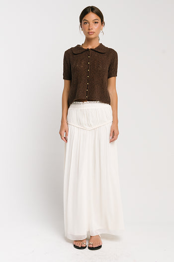 Fallon Maxi Skirt in Cream
