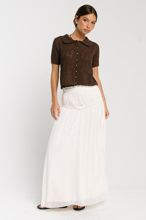 Fallon Maxi Skirt in Cream