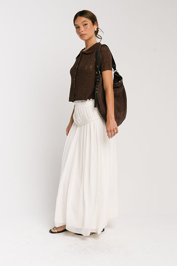 Fallon Maxi Skirt in Cream