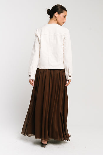 Fallon Maxi Skirt in Brown