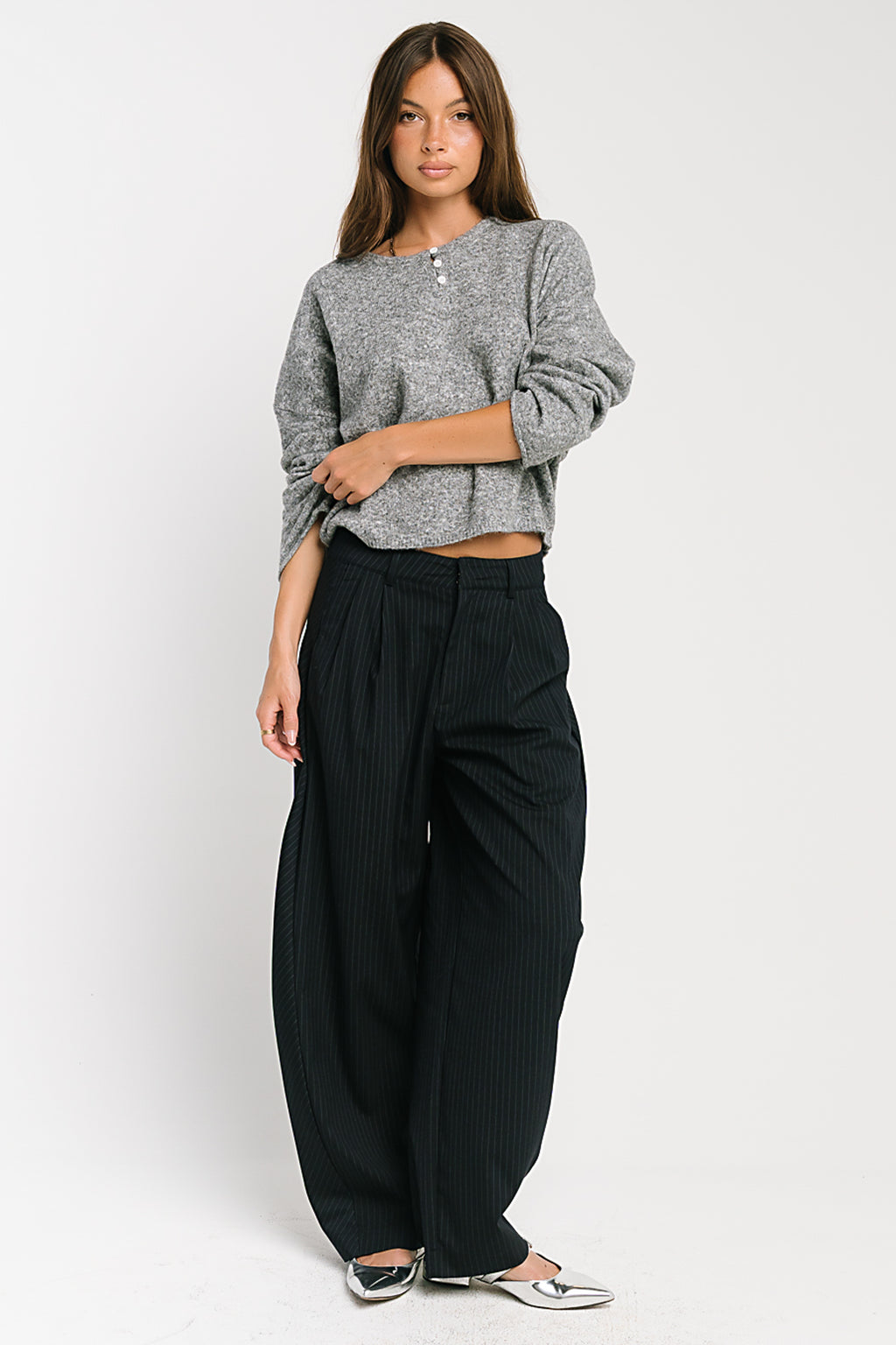 Kinsley Oversized Sweater in Grey