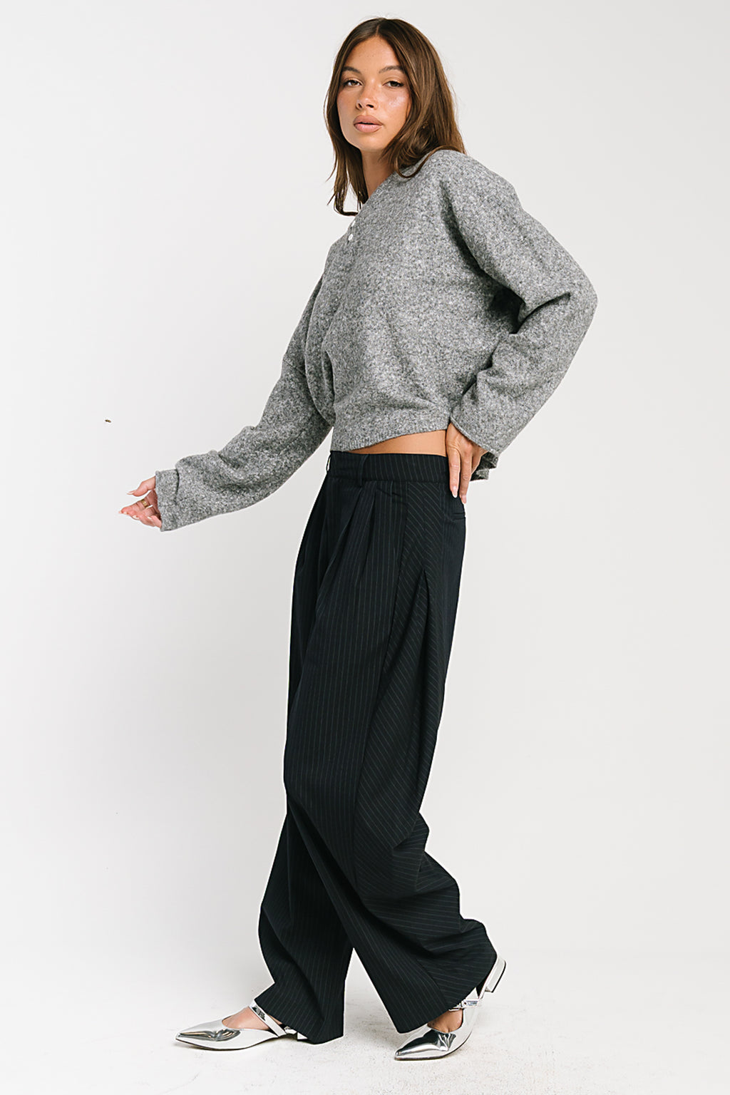 Kinsley Oversized Sweater in Grey