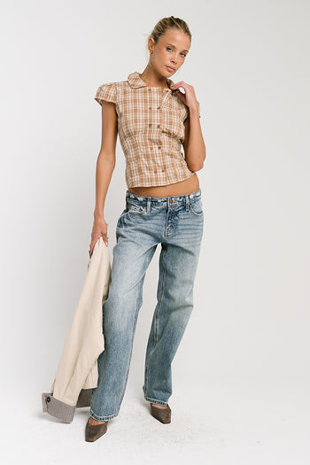 Raya Low Rise Straight Leg Jeans