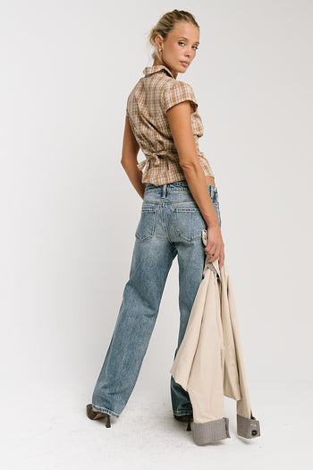 Raya Low Rise Straight Leg Jeans