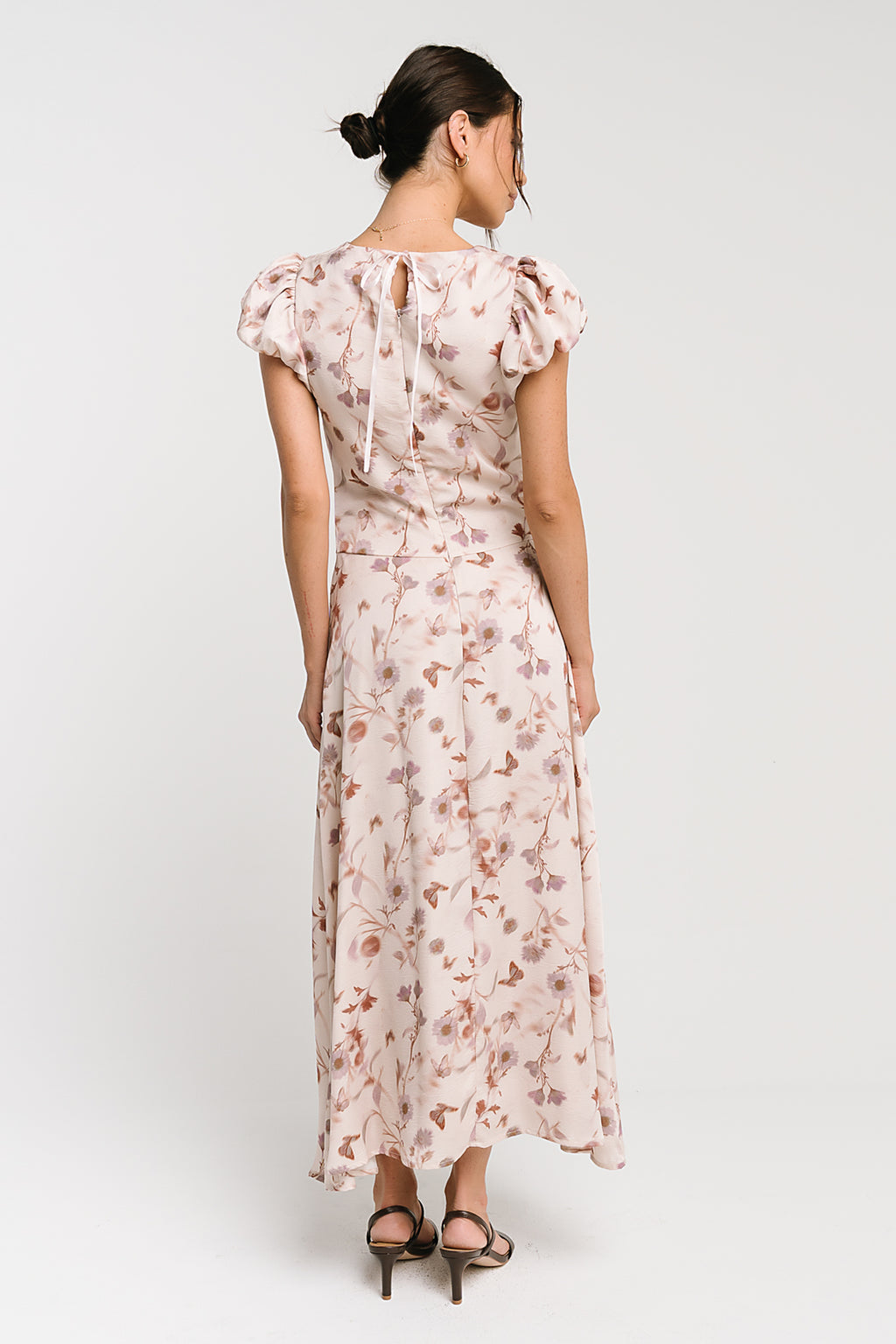Savannah Floral Midi Dress in Pink