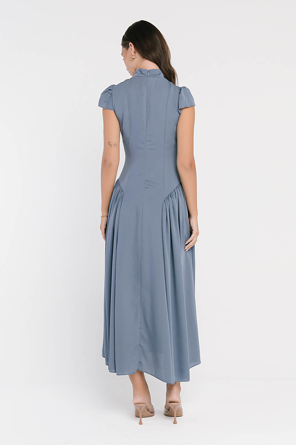 Marlee Maxi Dress in Slate Blue