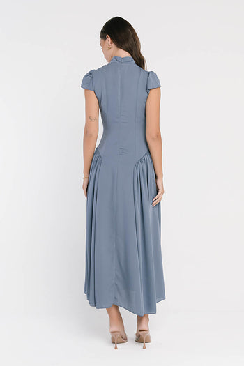 Marlee Maxi Dress in Slate Blue