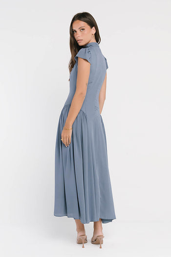 Marlee Maxi Dress in Slate Blue