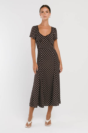 Fawn Polka Dot Maxi Dress