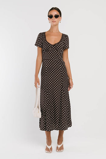 Fawn Polka Dot Maxi Dress