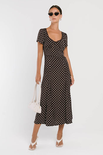 Fawn Polka Dot Maxi Dress