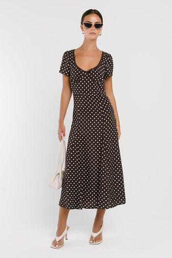 Fawn Polka Dot Maxi Dress