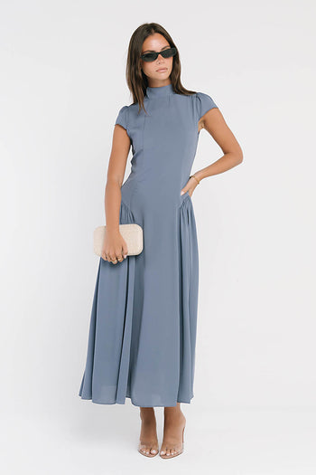 Marlee Maxi Dress in Slate Blue