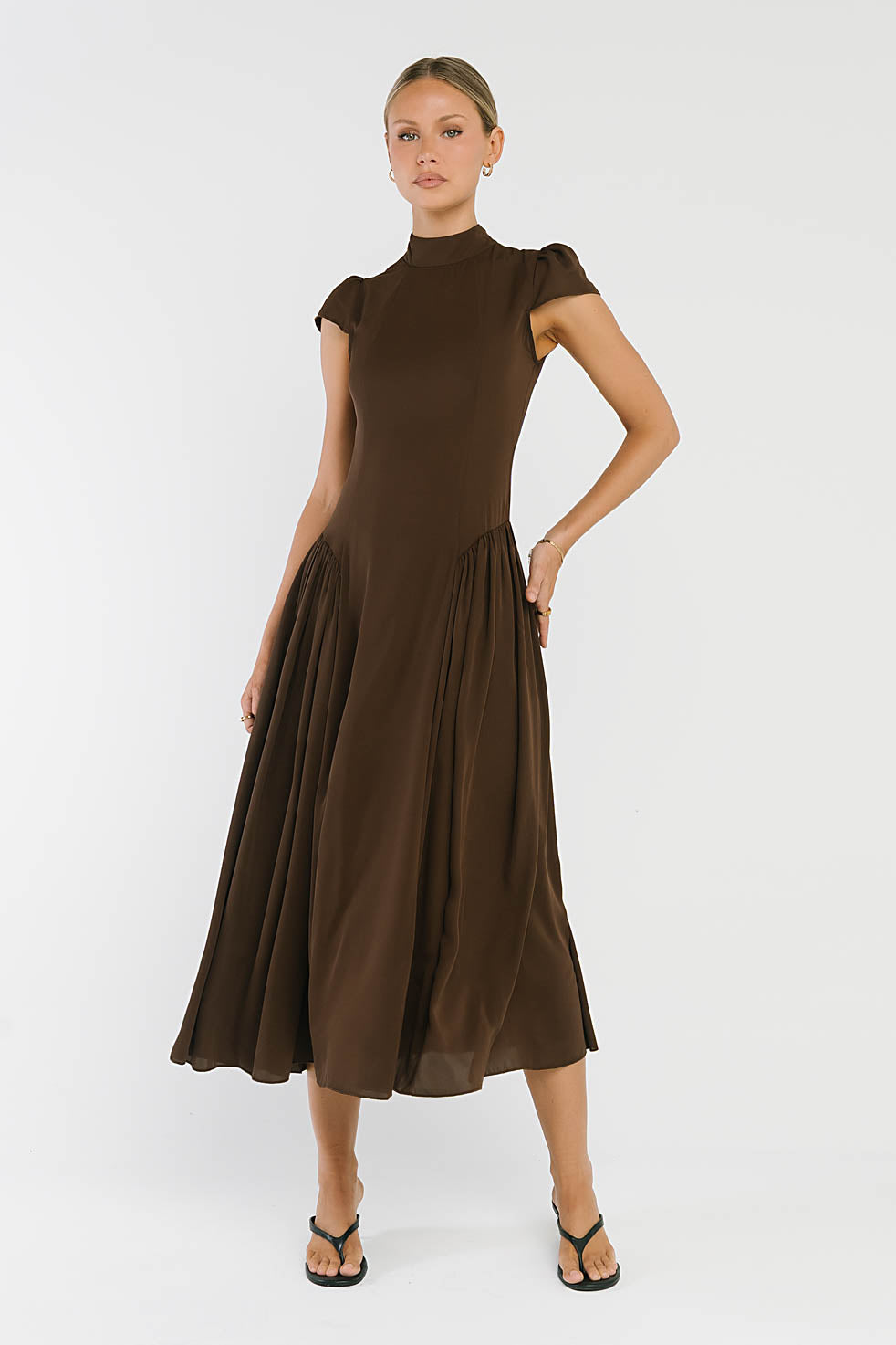 Marlee Maxi Dress in Brown