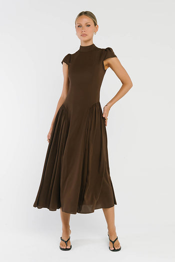 Marlee Maxi Dress in Brown