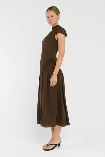 Marlee Maxi Dress in Brown