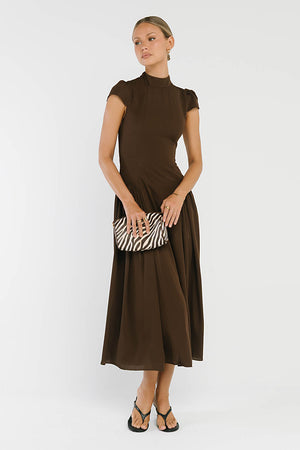 Marlee Maxi Dress in Brown
