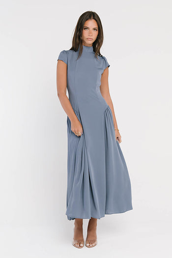Marlee Maxi Dress in Slate Blue