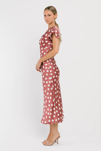 Nora Polka Dot Maxi Dress