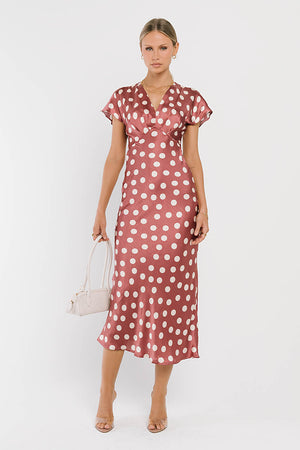 Nora Polka Dot Maxi Dress