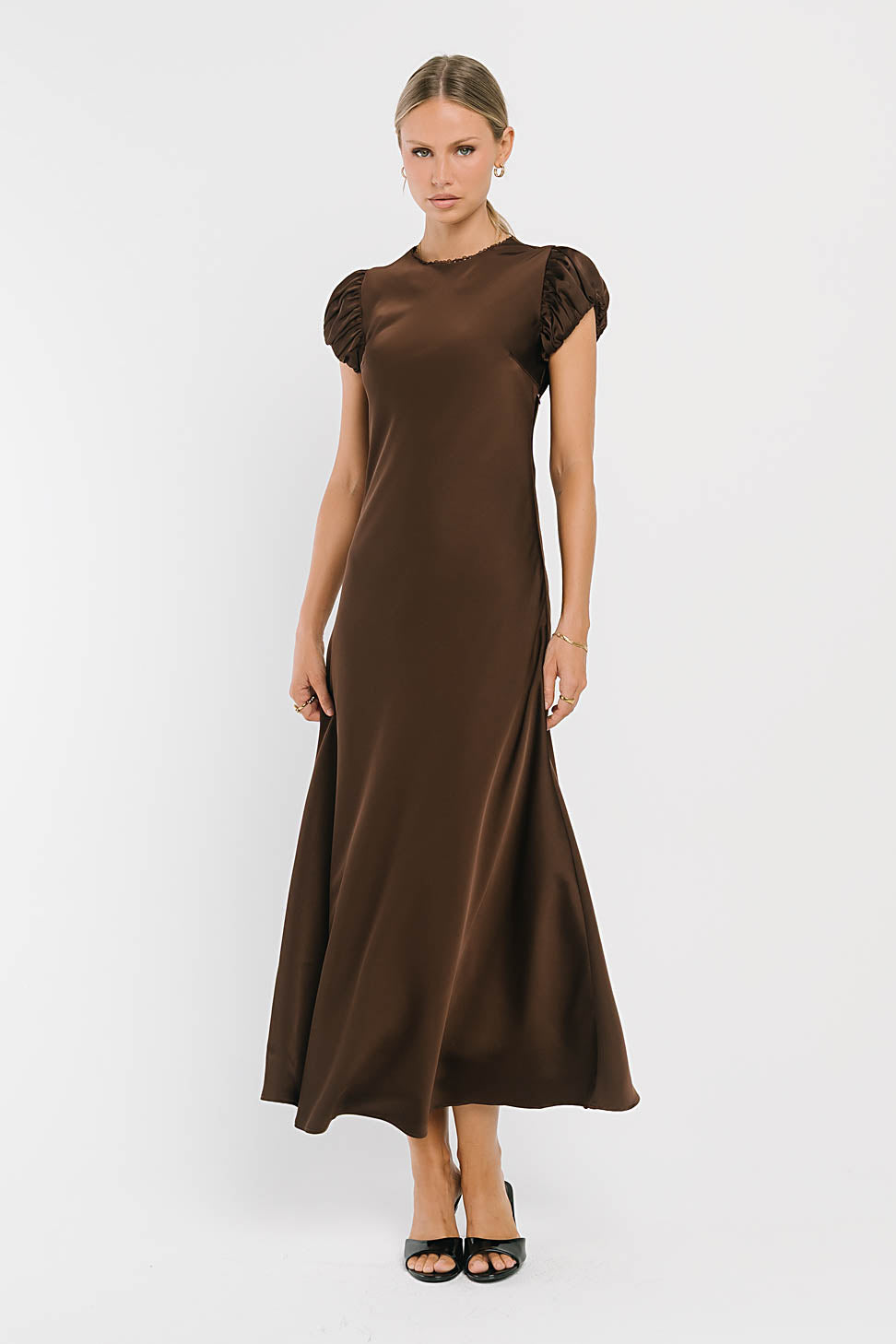Ellianna Maxi Dress in Dark Brown